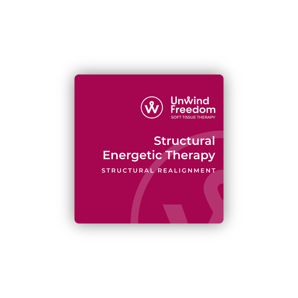 Structural Energetic Therapy text in hot pink box