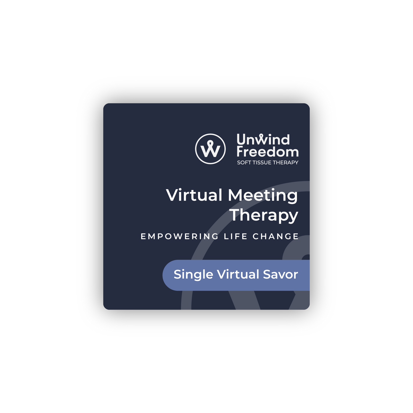 Virtual Meeting Therapy Single Savor Service